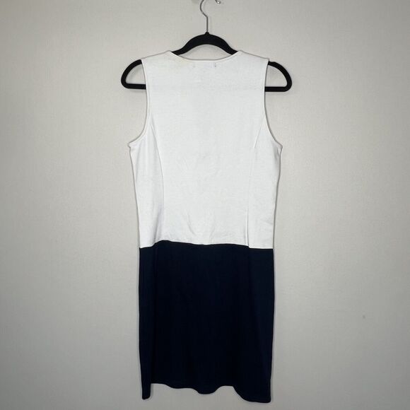Lauren Ralph Lauren Dress Women's Small Blue White Tie Front Sleeveless Preppy - Picture 4 of 7